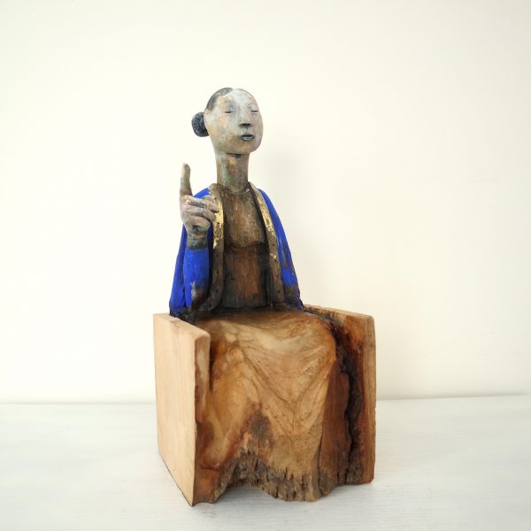 Madona, Carlos Zapata 2021.
Polychrome Wood. H 35cm x W 16cm x D 16 cm.