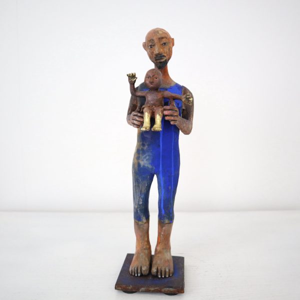 St Joseph and the Golden child, Polychrome Wood
31cm High