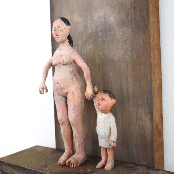 Madona and child,  2023.
Polychrome Wood
32cm High