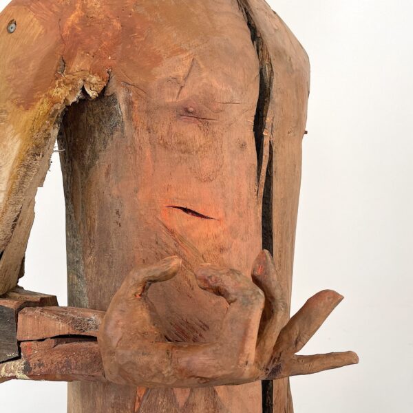 Carlos Zapata , Stigmata, Polychrome Wood, 1.85Mt High