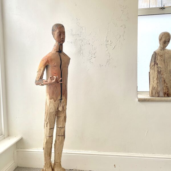Carlos Zapata , Stigmata, Polychrome Wood, 1.85Mt High